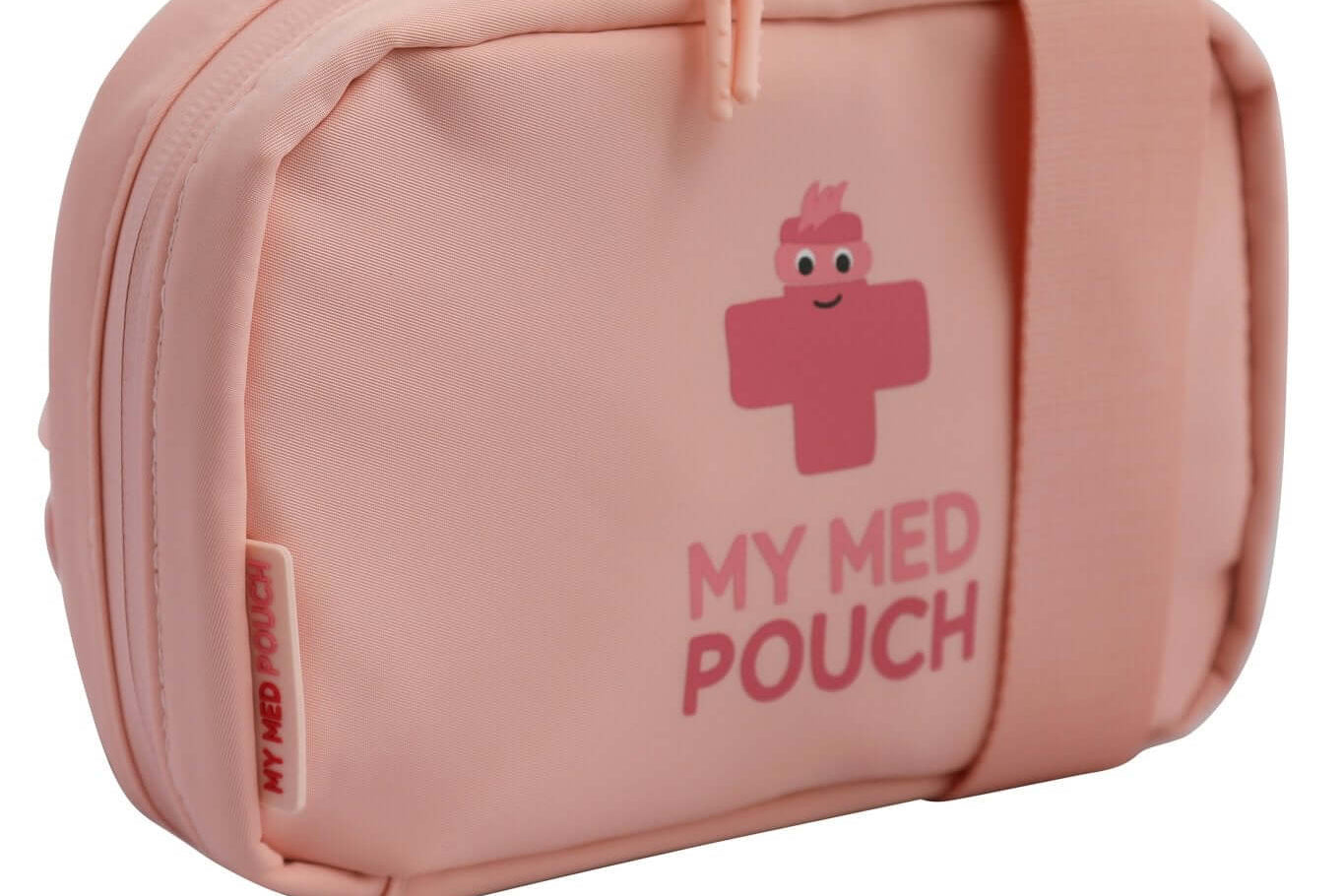 Peachy Pink Med Ready Bag - front side view.