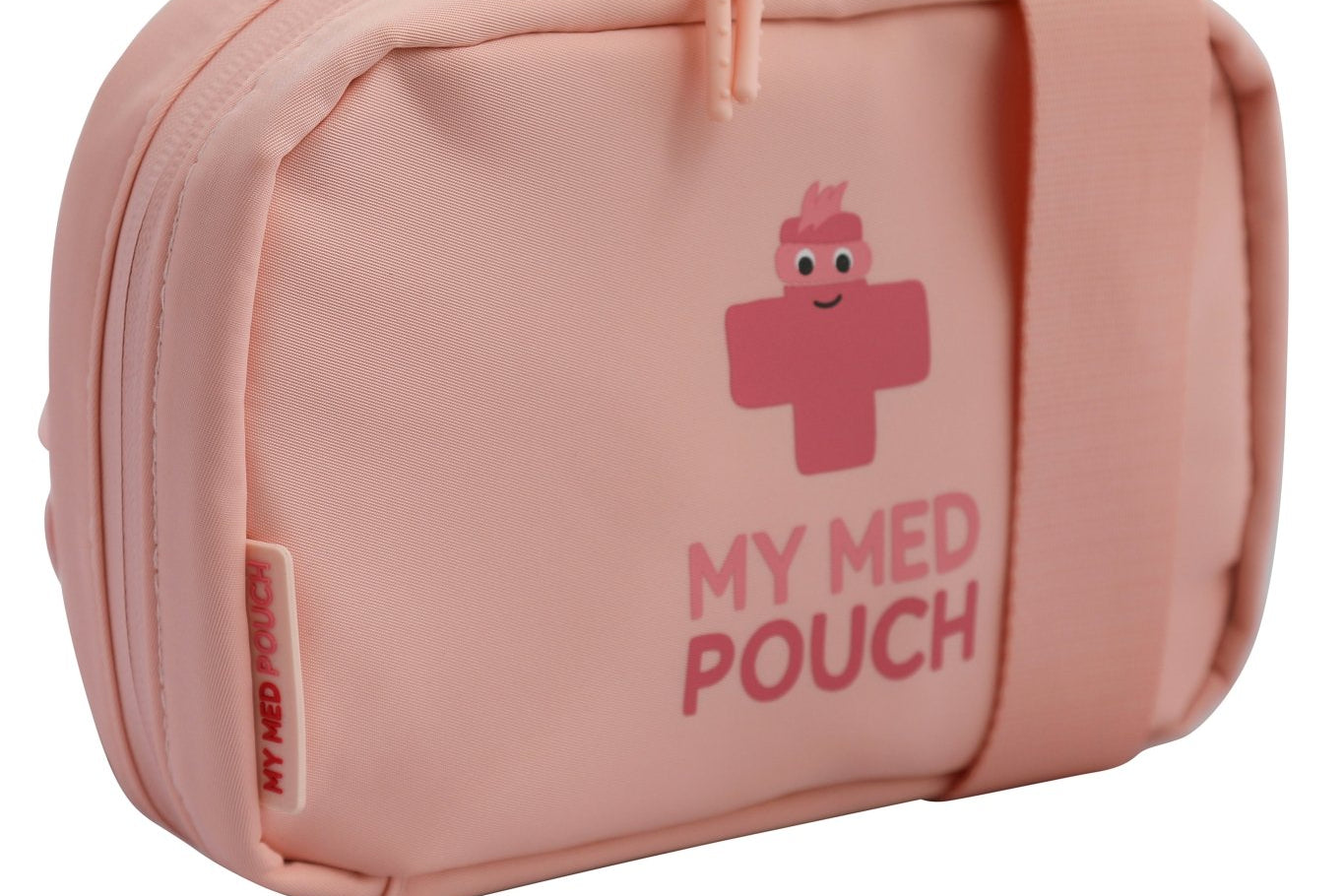 Peachy Pink Med Ready Bag - front side view.