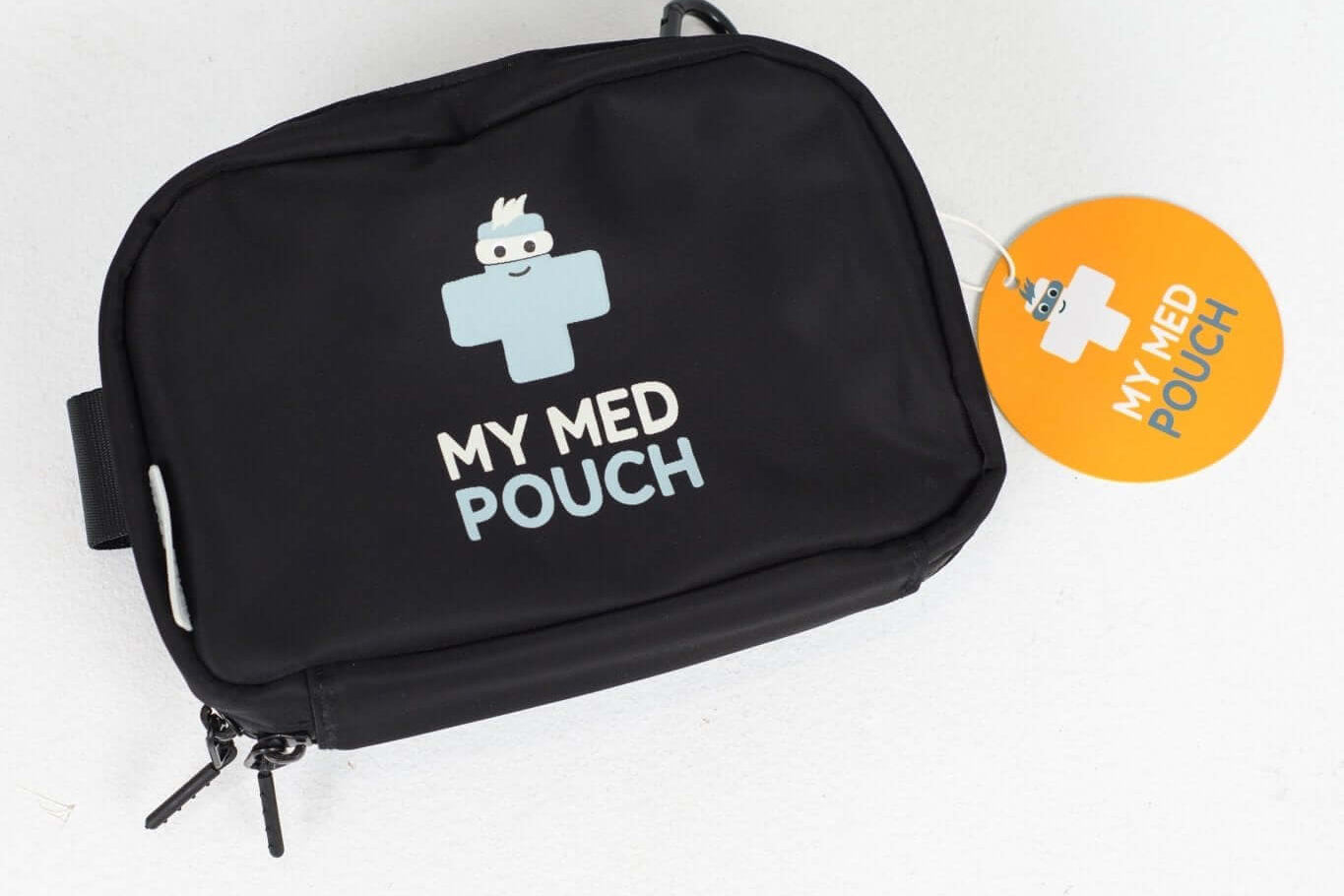 Black Med Ready Bag - flat view without strap.