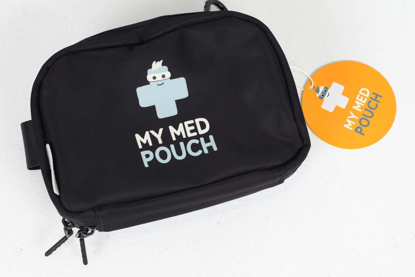 Black Med Ready Bag - flat view without strap.