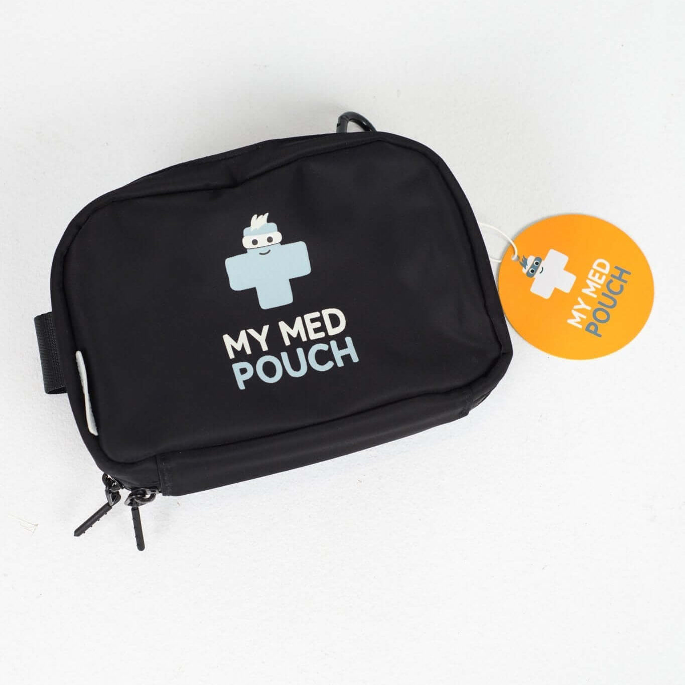 Black Med Ready Bag - flat view without strap.