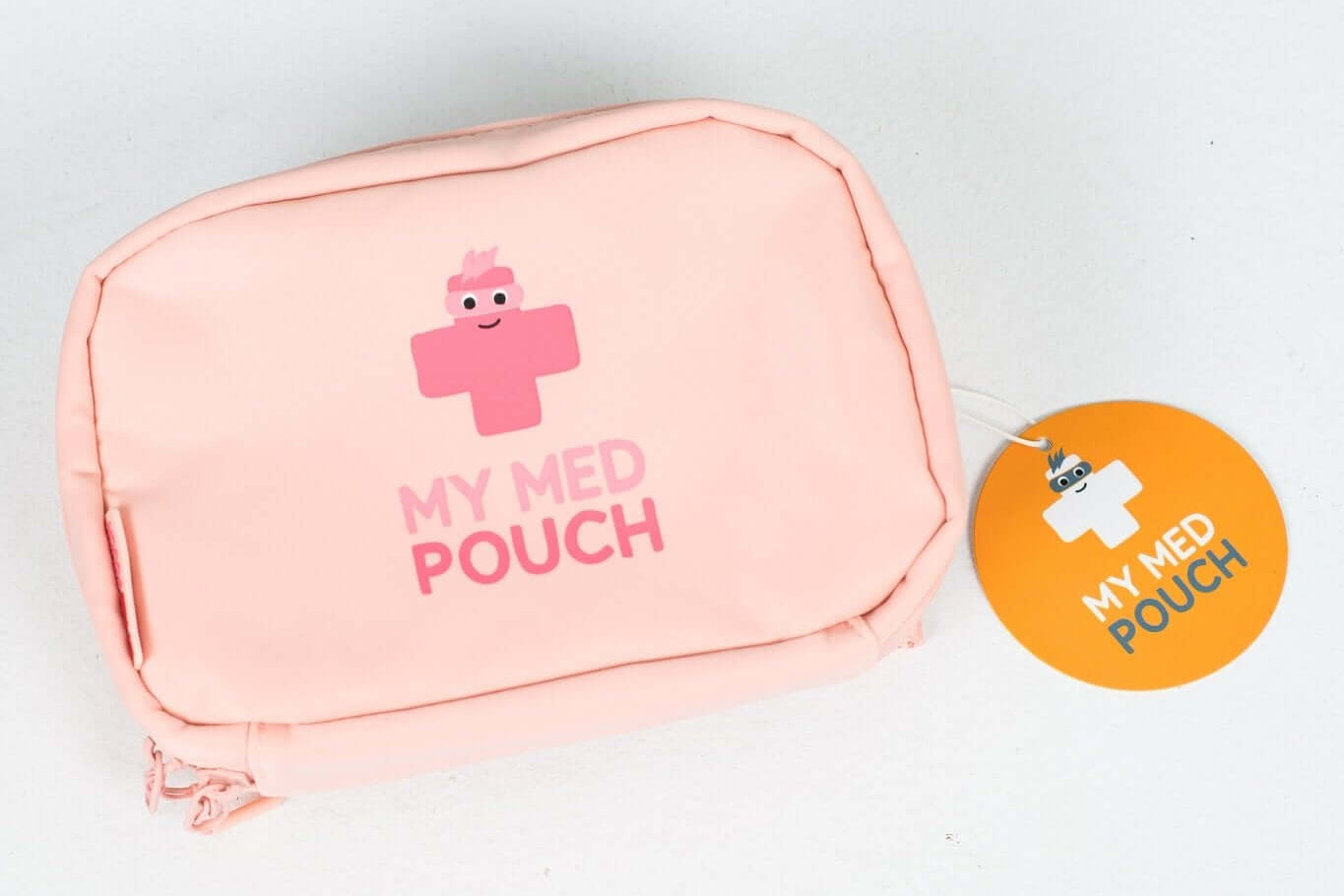 Peachy Pink Med Ready Bag - flat view without strap.