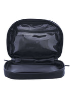 Navy Med Ready Bag - inside view - clear plastic pocket for medical plans with waterproof zip and waterproof easy wipe tough nylon fabric. 