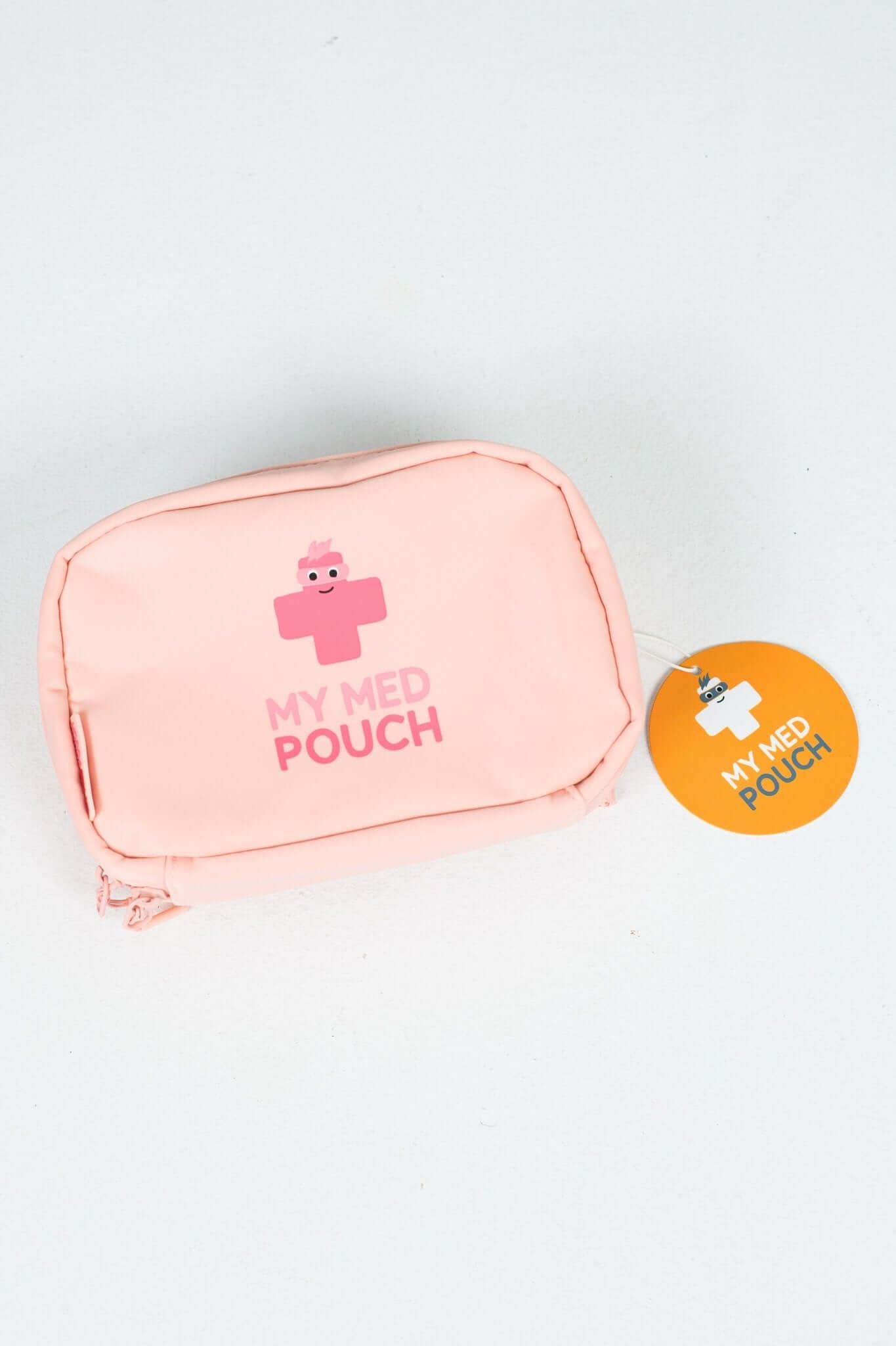 Peachy Pink Med Ready Bag - flat view without strap.