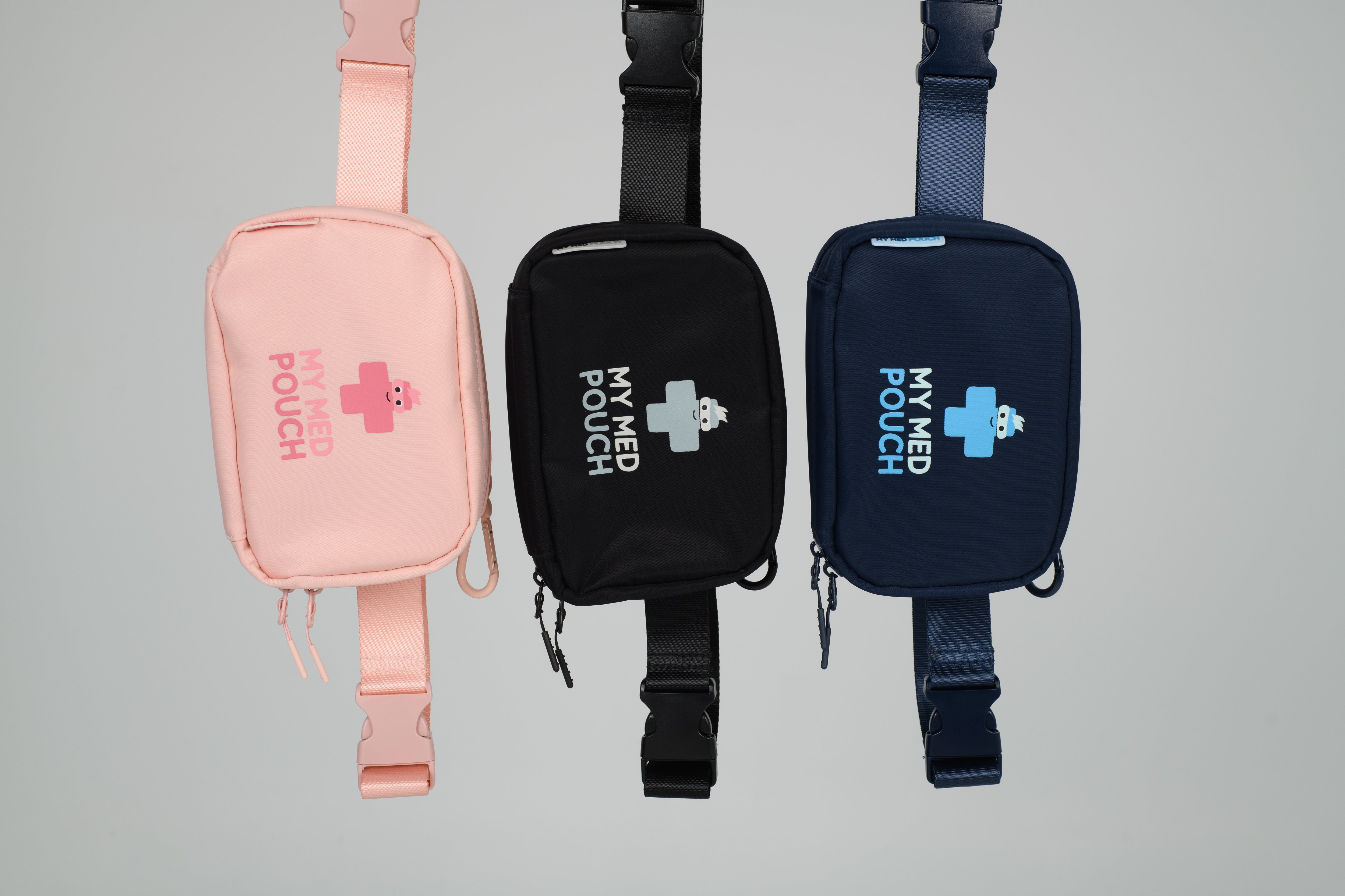 Med Ready Bag in Peachy Pink, Black and Navy